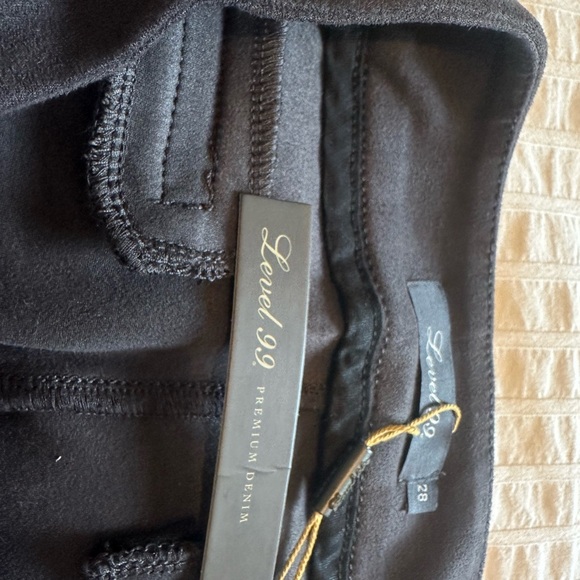 Level 99 size 28, leg 34”, suede like gray fabric, straight to slight wide leg - Picture 6 of 7